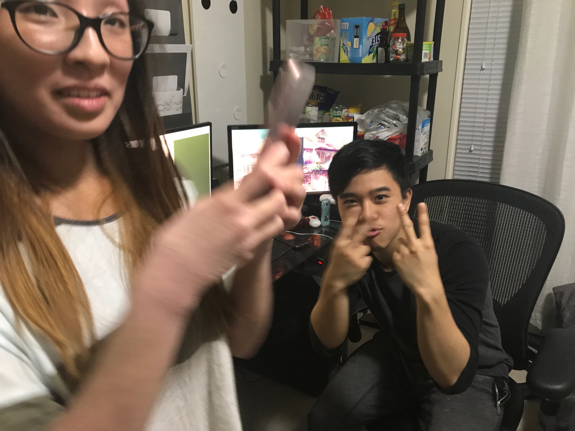 Davis and Lauren when they first met